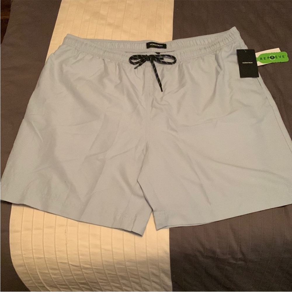 Nordstrom Mens light blue swim trunks